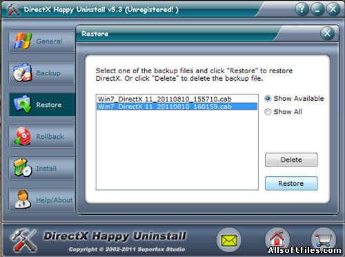 DirectX Happy Uninstall v 4.02 + Crack