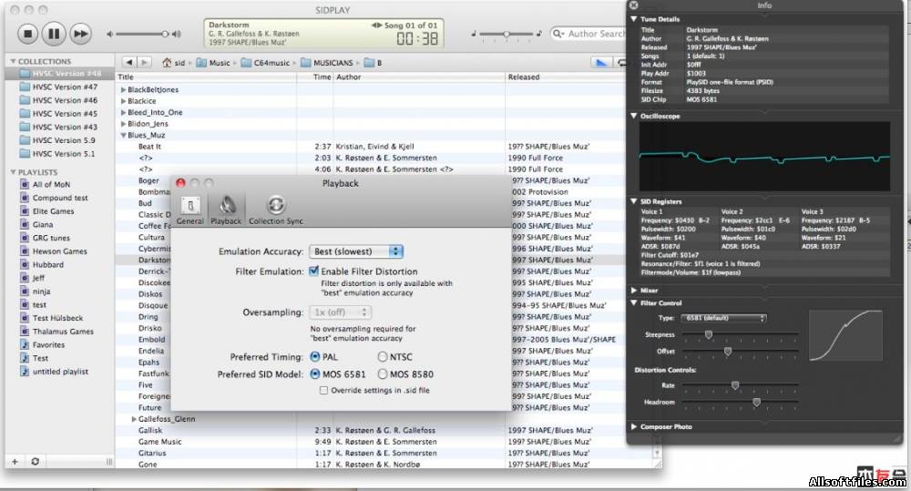 SIDPLAY 4.1.2 для MAC OS
