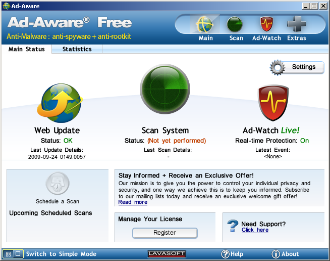 Ad-Aware Free 10.2.17.3686 - Бесплатный антивирус и антишпион