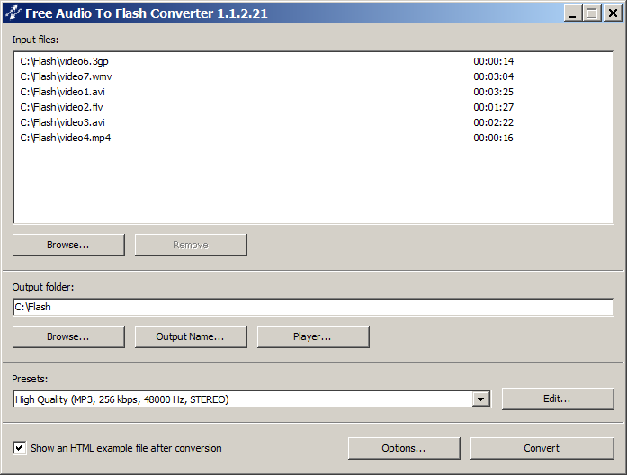 Free Audio to Flash Converter 1.5.0