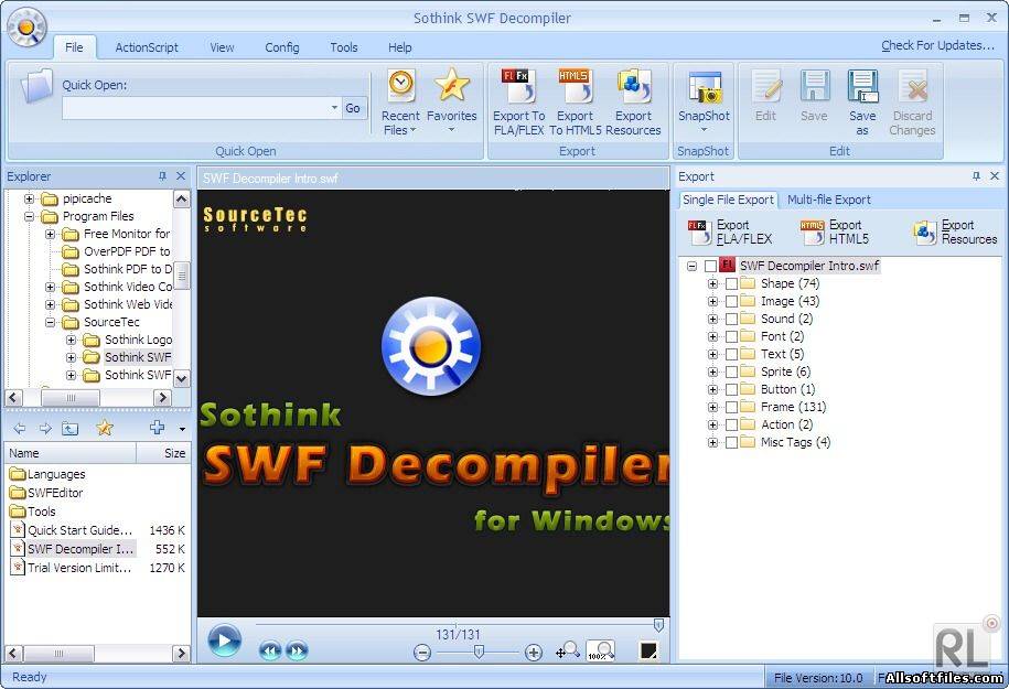 Sothink SWF Decompiler v6.5.3719 SWF Editor v1.0 Rus Portable