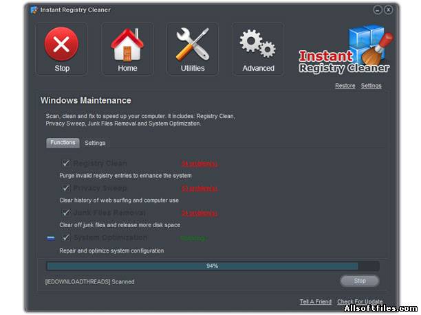 Instant Registry Cleaner 2.6.4.8 Eng