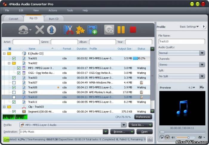 4Media Audio Converter Pro 6.3.0.1027