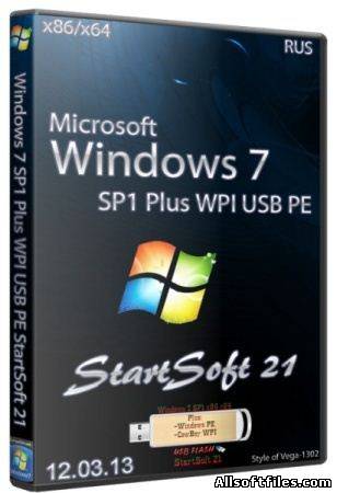 Windows 7 SP1 Plus WPI USB PE StartSoft 21 [12.03.2013/RUS]